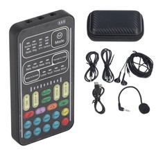 Voice Changer Set, I9 Multifunction Portable Recording Mini Sound Card, 8...