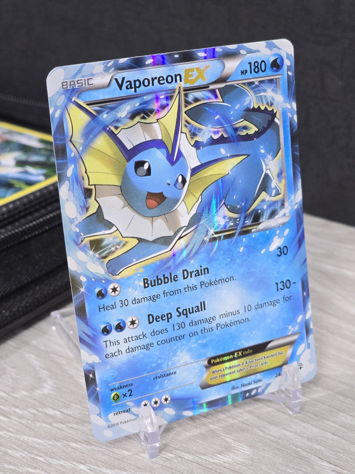 Pokémon Card TCG Vaporeon EX 24/83 Holo Ultra Rare Generations 2016