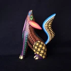 BEAUTIFUL OAXACAN WOOD CARVING COYOTE ALEBRIJE. MEXICAN FOLK ART.