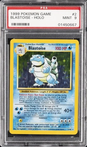 1999 POKEMON GAME #2 BLASTOISE-HOLO PSA 9
