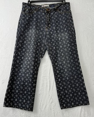 Old Skool Womens High Rise Cropped Denim Jeans Blue Size 14