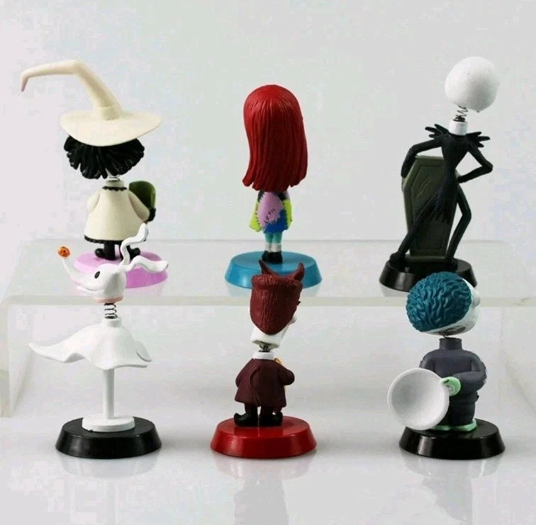 Juego de 6 piezas - Figura de acción de juguete Jack Skellington Sally Pesadilla antes de Navidad Foto 3 de 4