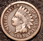 1863 Indian Head Penny