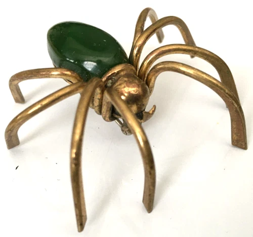 Vintage Brooch Pin Bakelite Spider Jelly Belly  Gold tone Jewelry lot x