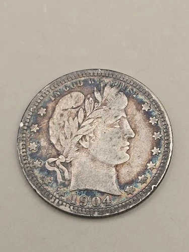 1904 Barber Silver Quarter - Philadelphia Mint
