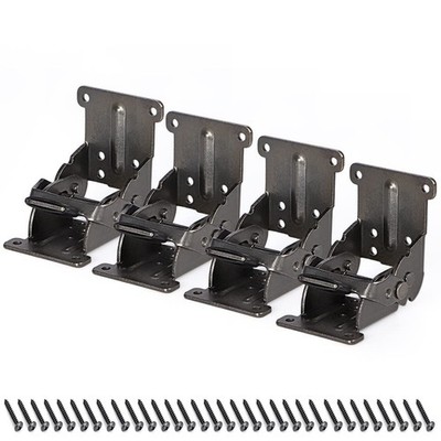 4 Pcs Folding Brakcet 0°-90°-180°, Table Foldable Hinge, Self Lock Extension ...