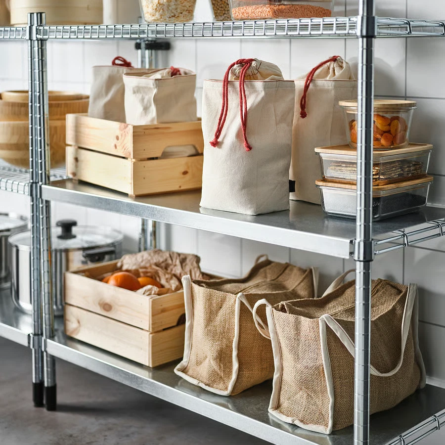 2x IKEA GULLRISMOTT Bolsa de almacenamiento de alimentos reutilizable 9,5 qt Frutas Verduras Bolsas de malla Foto 3 de 4