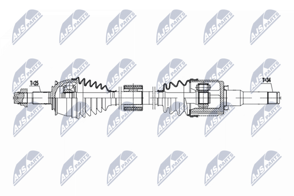 NTY Antriebswelle NPW-PL-151 FüR Chevrolet Opel-image