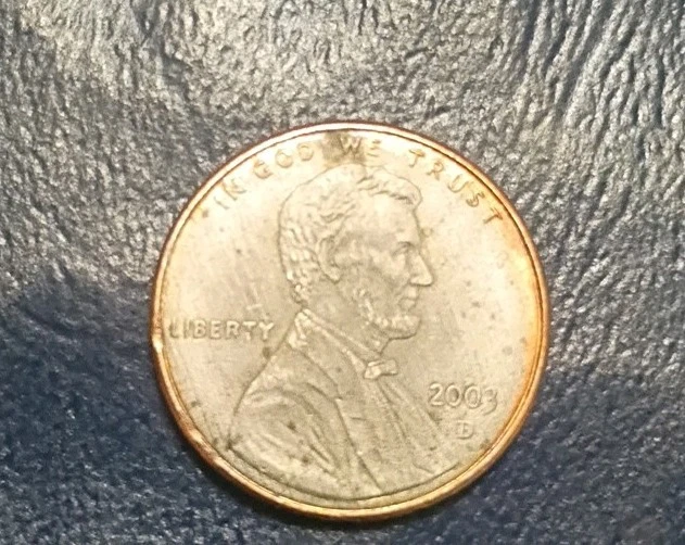 Rare 2003 Lincoln Cent Missing Copper Coating Unique Mint Error - Image 2 of 3