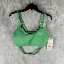 Cotton On Body Women's Sports Bra Seamless Tiny Tie Up Crop Green Chile XL