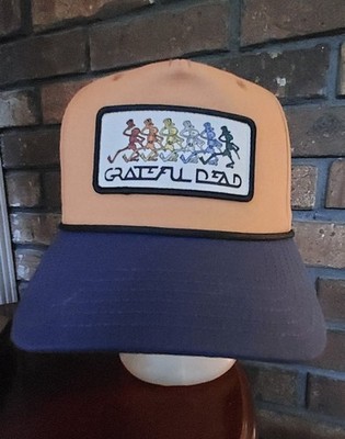 Grateful Dead Mad Engine Snapback Hat Cap Skeletons Tan Blue Trucker Band New