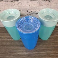 3x Dr. Brown's Milestones Cheers 360 Training Cup Toddlers Baby Sippy Leak Free