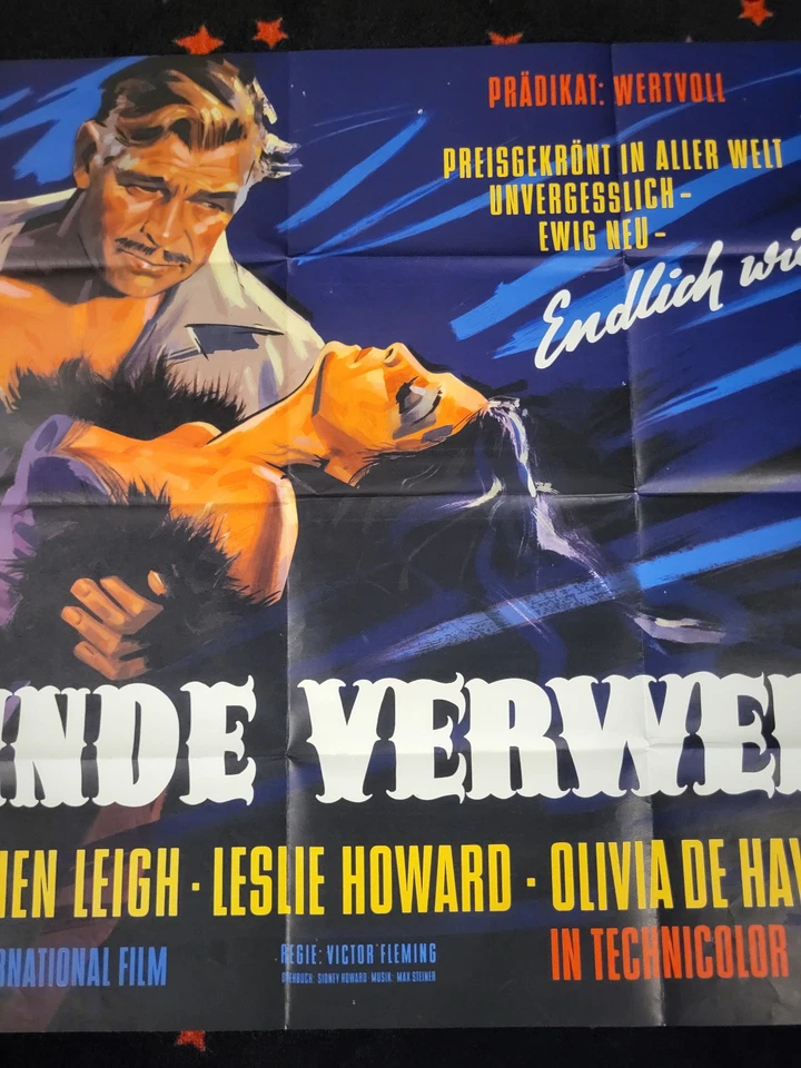 vom Winde verweht - Kinoplakat A0- MGM - Clark Gable Vivien Leigh QUERFORMAT A0 - Bild 4 von 4