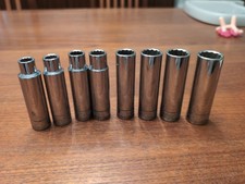 Set Of 8x Sk Usa 12 Drive 12pt. Deep Metric Sockets 1011121316171819mm