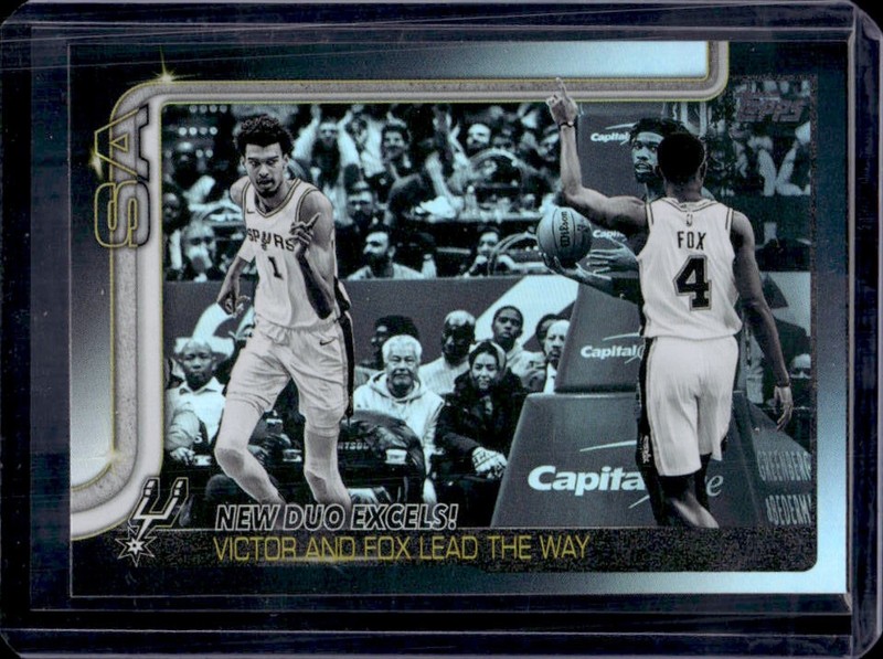 2025-26 Topps New Duo Excels!, Victor and Fox Lead The Way Blackout SP #300