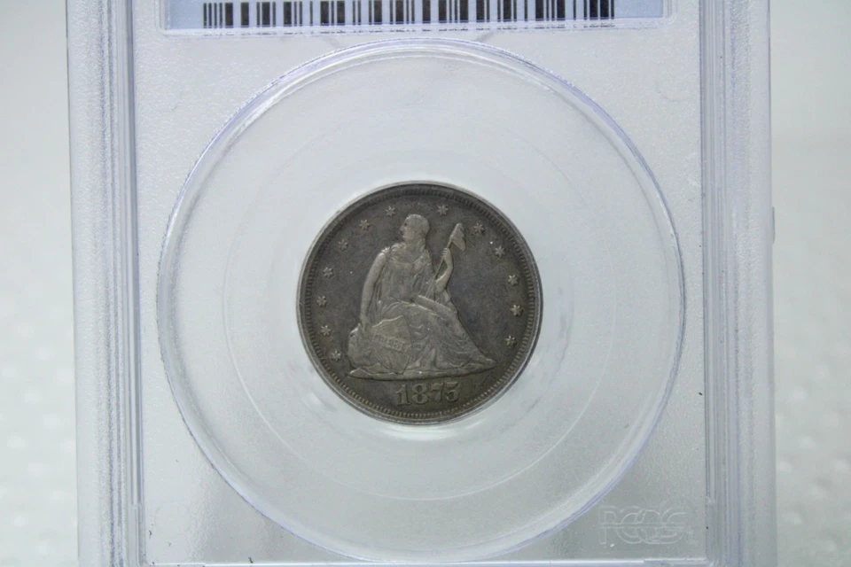 1875-S Seated Liberty Twenty Cent 20C PCGS XF45 #8626 - Image 2 of 4