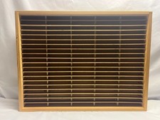 Vintage 90's Napa Valley Wooden 100 Cassette Tape Storage Rack 24x16.5