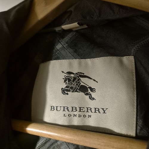 Burberry London Over Coat Womens Trench Grey Silver Size UK 14 - Picture 6 of 8