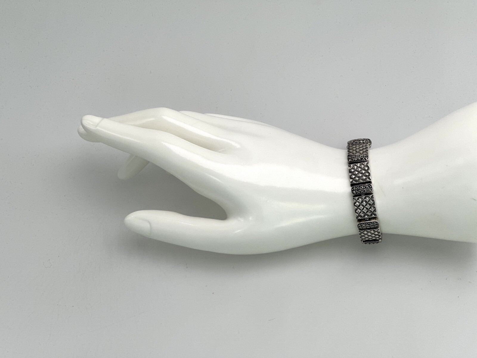 Solid Crafted 925 Sterling Silver Bracelet for th… - image 1