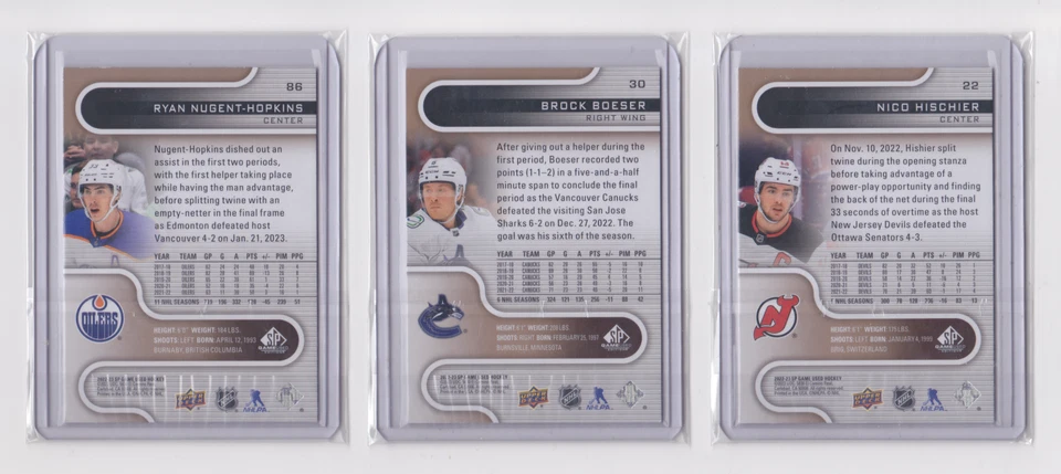 2022-23 UD SP GAME USED GOLD BASE PARALLEL /100 + DRAFT YEAR - DROP DOWN LIST - Image 2 of 4