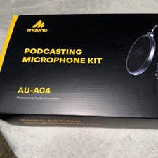 Professional Podcasting Microphone Kit AU-A04 Condenser Cardioid Metal Mic Pro