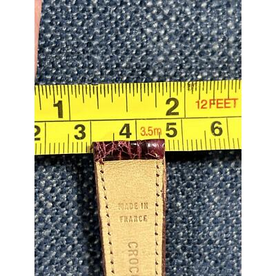 Raymond Weil 16mm Veritable Red Brown Crocodile Leather  display picture 3