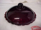 Vintage Royal Ruby Red Candy Bowl LID Only Anchor Hocking Depression Glass
