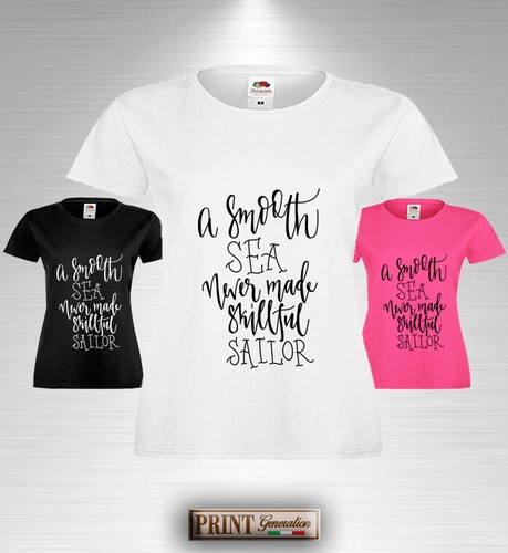 T-Shirt frasi divertenti marinaio mare onde barca estate moda slim uomo  donna | eBay
