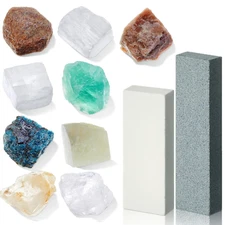 Moh'S Hardness Test Kit 11 Piece Mineral Hardness Kit Include 9 Rock Mineral Spe