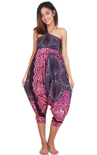  Aladdin Hippie Jumpsuit Harem Pants Women Boho Hippie Bohemian Beach Jumpsuit