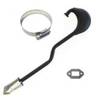 Snake Shape Exhaust Pipe Muffler For 49cc 80cc 2 Stroke Motorised Bike Bicycle 