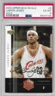 2004-05 UD Rivals Box Set Gold Facsimile Signature LeBron James #3 PSA6