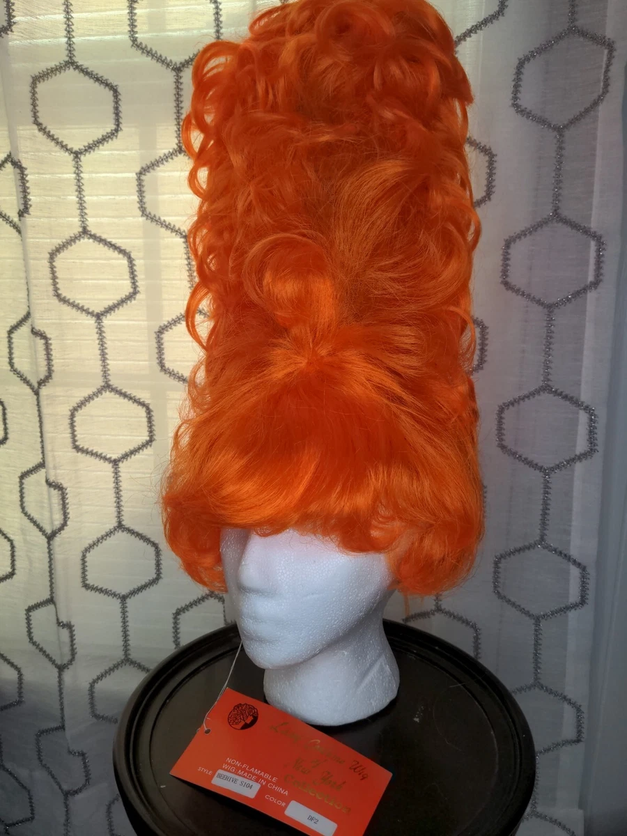 Orange clearance beehive wig