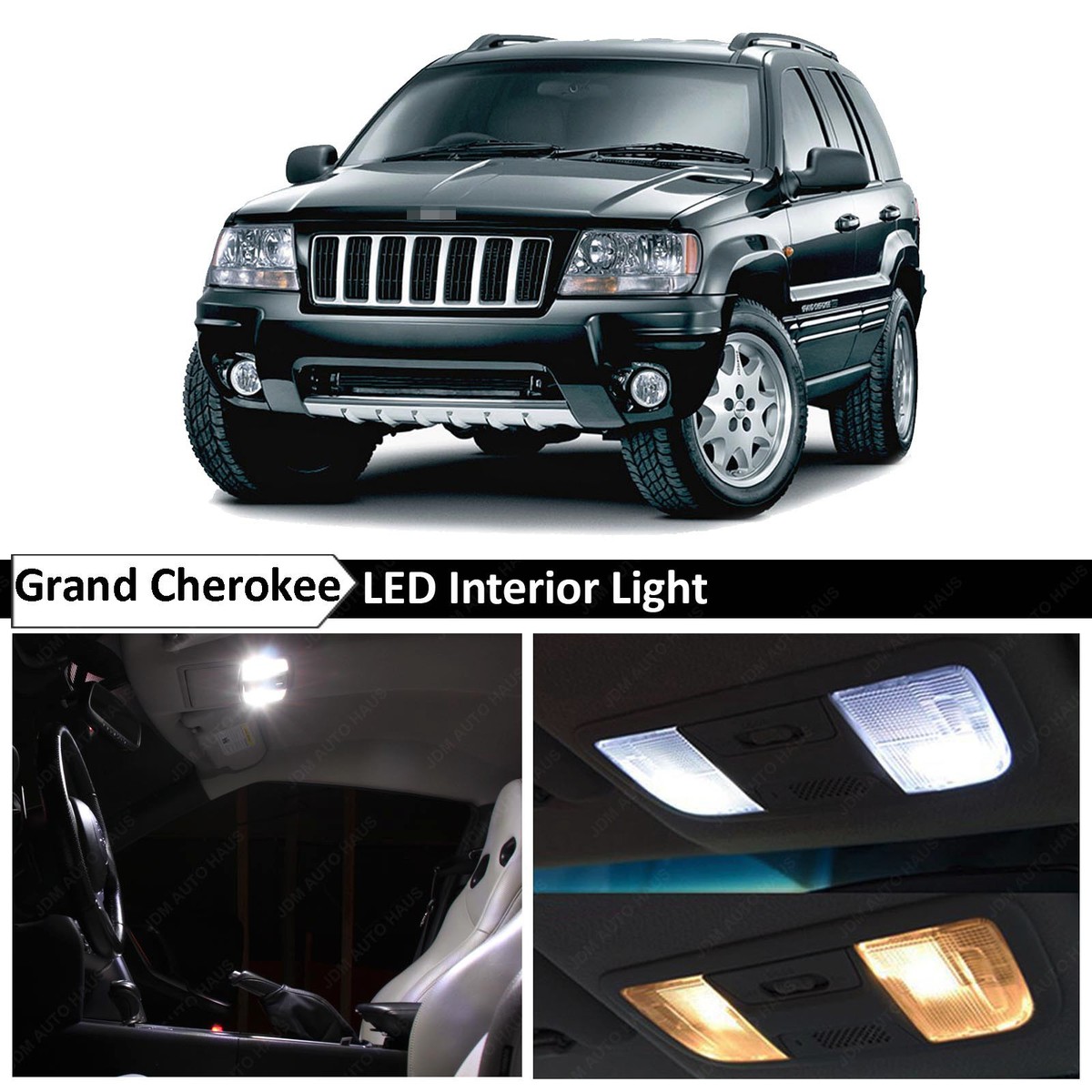 18x White Interior LED Lights Package Kit Fits 1999-2004 Jeep