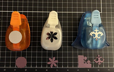 EK Success Medium Paper Shapers Punch 1" CIRCLE or DAISY or FLEUR DE LIS CORNER