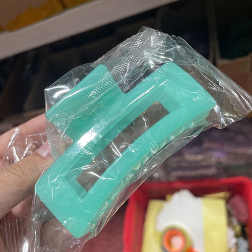 Large Hair Claw Candy Color Rectangle Acrylic Resin Hair Clips Hair Accessorie|l - Picture 6 of 20