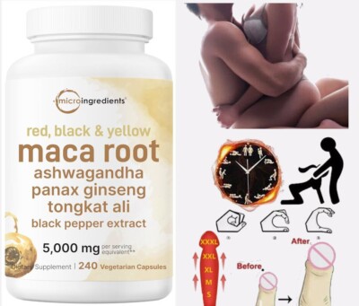 Cápsulas de polvo de raíz de maca con Maca Peruana Negra Muscle Growth Testo PRO