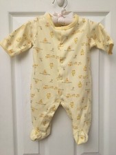 Little Me Footed Yellow One-piece Sleeper Playsuit 3 Mo Up To 12 Lbs Baby