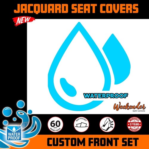 Jacquard 2 Rows Seat Covers For Nissan Pathfinder R52 ST ST-L 10/2013-2021 Black - Picture 9 of 10