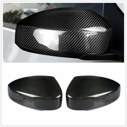 Fit 2003-2009 Nissan 350z Real Carbon Fiber Side View Mirror Cover Caps 2Pcs