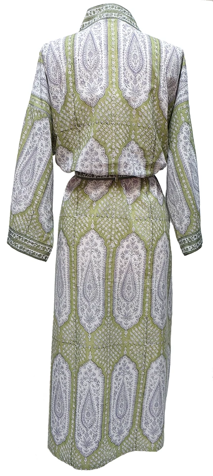 Bata Kimono Larga - Raja Paisley - Talla Libre Foto 3 de 4