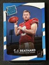 2017 PANINI DONRUSS FOOTBALL CARD C.J. BEATHARD #320 RC RATED ROOKIE 49ERS