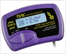 Peak Atlas ESR70 Gold ESR Analyzer Equivalent Resistance Meter w/ Audible Alerts