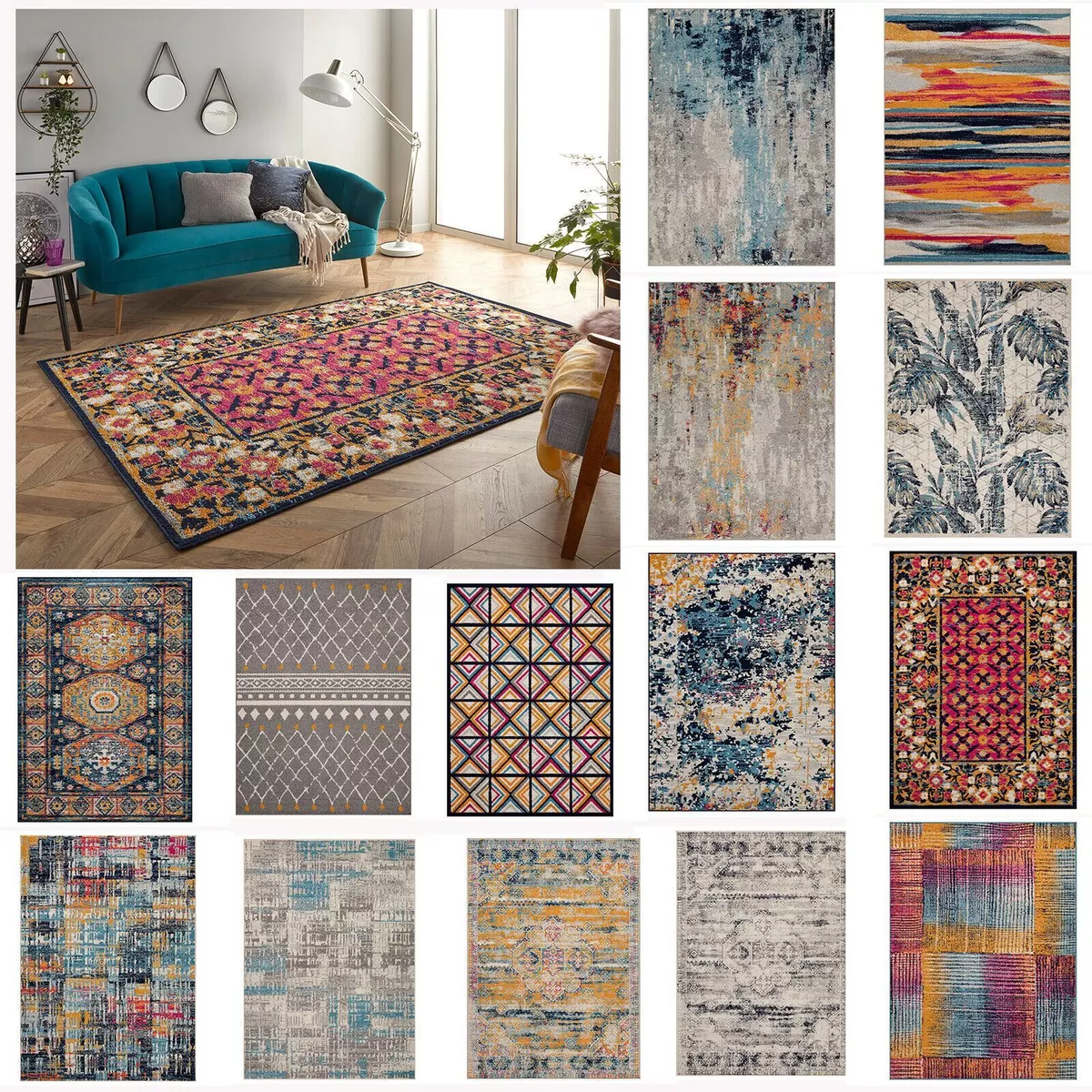 Modern Oriental Weavers Gilbert Abstract Designer Style Floor Area Rugs Runner