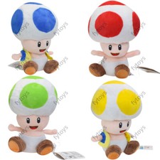 Little Buddy Super Mario Bros Blue Toad Plush Doll Stuffed animal Toy