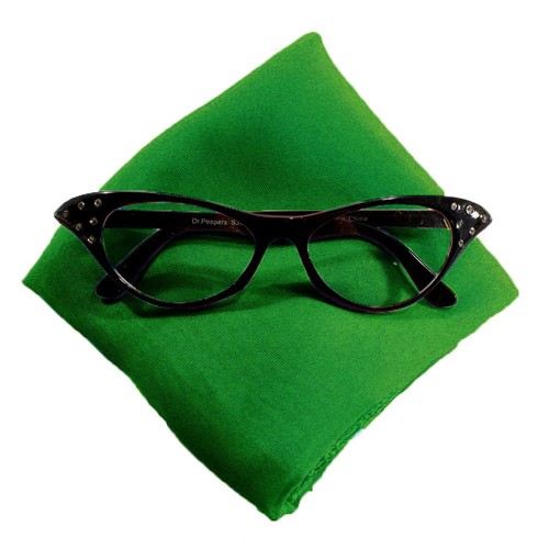 Sheer Chiffon Scarf & Black Cat Eye Glasses - 50s Style Accessory Set by Hey Viv - Picture 14 of 34