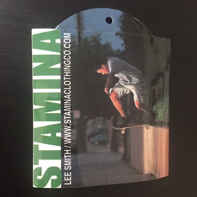 Stamina Clothing Lee Smith 90s Vintage Skateboard Sticker 2.5 