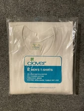 Vintage 2 Men’s White T-Shirts XL 46-48 Strawbridge & Clothier Poly Cotton New