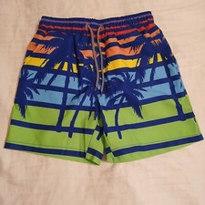 Boys Swim Trunks Size Medium Short Palm trees