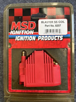 MSD 8207 Blaster SS Performance Ignition Coil E-Core Square Epoxy Red 40,000 V